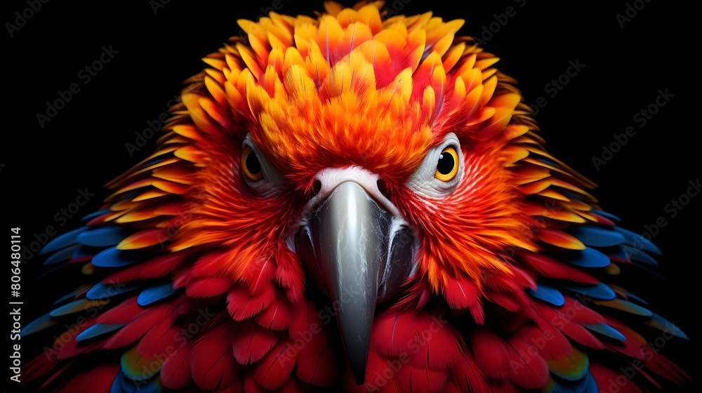 Obraz premium Spectacular parrot with a kaleidoscope of colors,