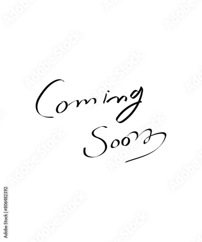 coming soon text, vector best flat design.