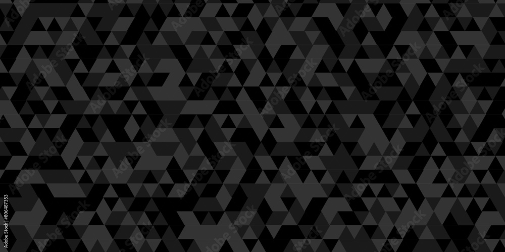 Vector geometric seamless technology gray and black triangle background. Abstract digital grid light pattern black Polygon Mosaic triangle Background, business and corporate background. Vector geometric seamless technology gray and black triangle background. Abstract digital grid light pattern black Polygon Mosaic triangle Background, business and corporate background.