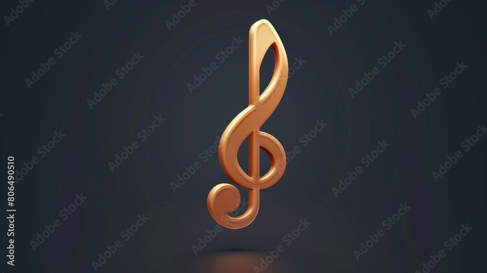 Obraz premium musical note generative ai