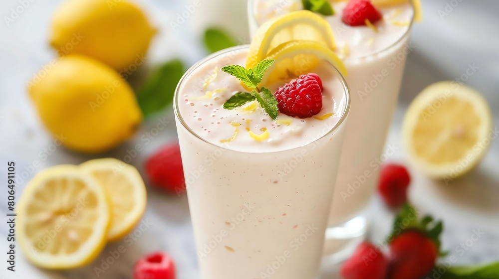 Fresh fruit juice close up