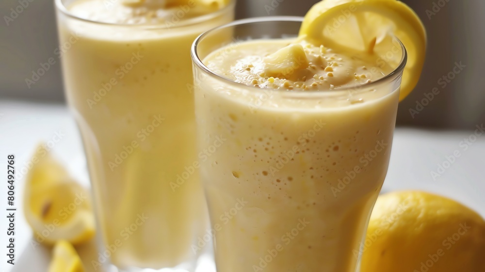 Fresh fruit juice close up