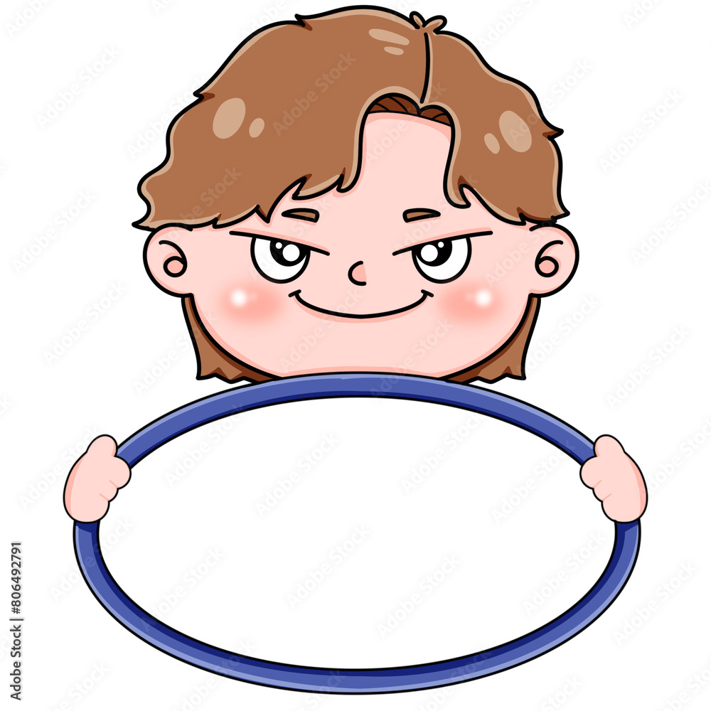 Children with blank signs 