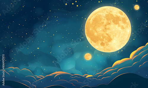 moon day event copy space background 20 july