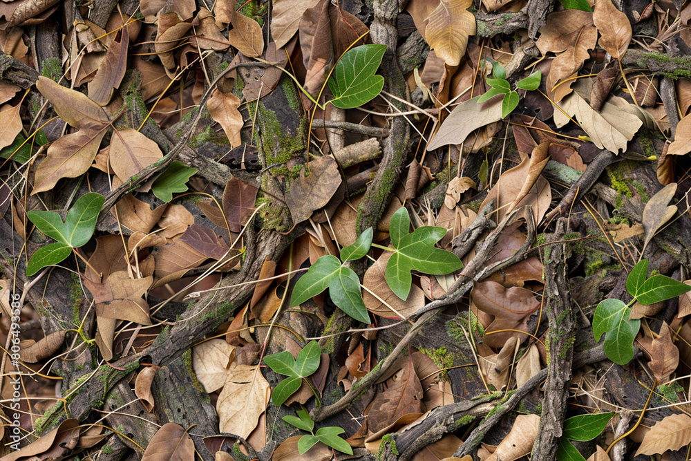 small branches dry green leaves camouflage background texture pattern seamless wallpaper small branches dry green leaves camouflage background texture pattern seamless wallpaper
