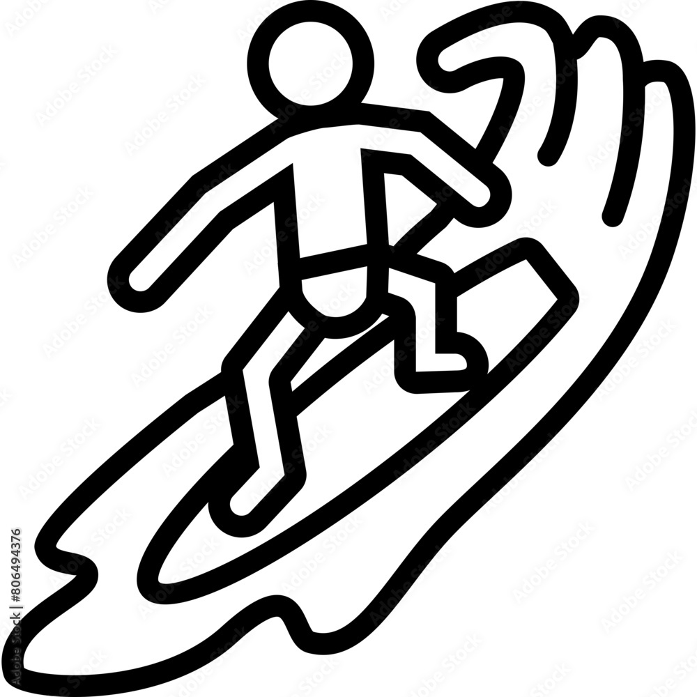 Surfing Line Icon Design Vector Ramadan Surfing Line Icon Design Vector Ramadan