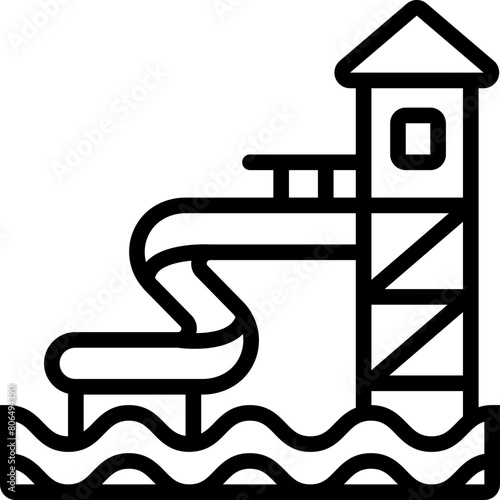 Water Adventure Line Icon Design Vector Ramadan