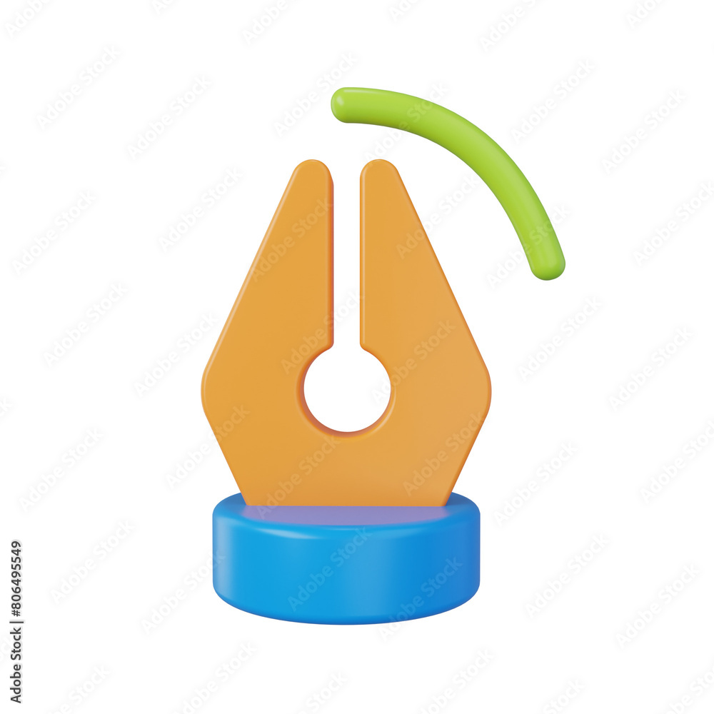 pen 3d render icon