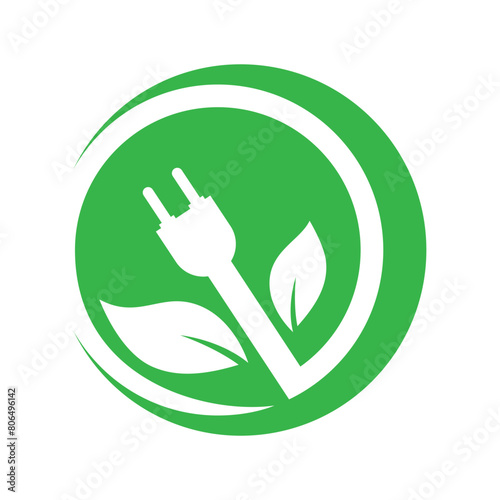 environmentally friendly electricity supply logo design