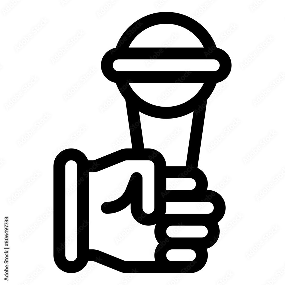 sing song outline icon and illustration