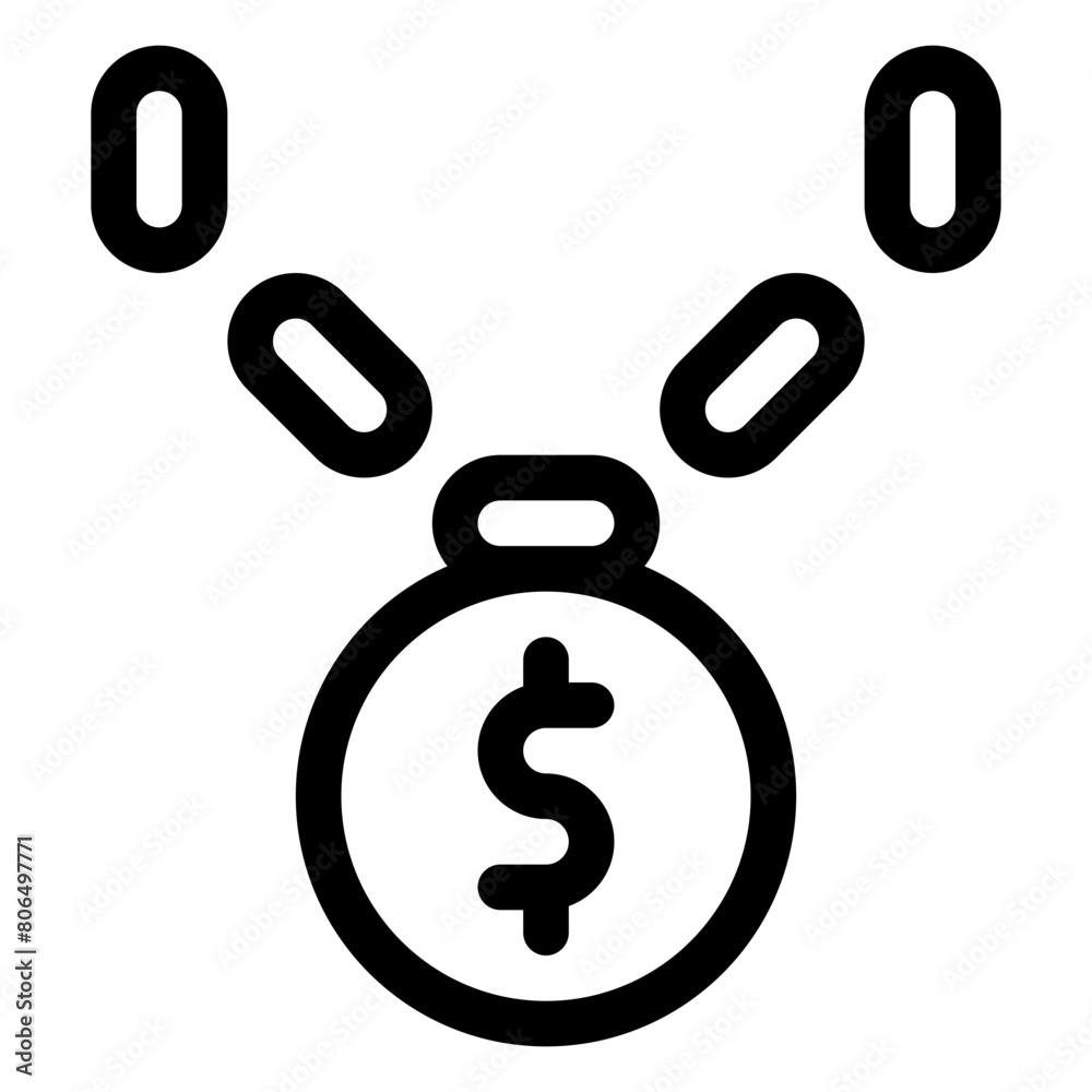 rapper hip hop necklace outline icon and illustration rapper hip hop necklace outline icon and illustration