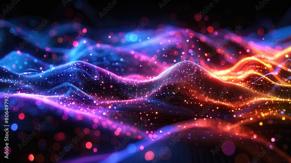 Fototapeta premium The image is a beautiful abstract background with a flowing, wave-like pattern