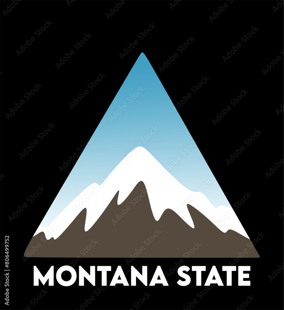 Fototapeta premium montana state on black background