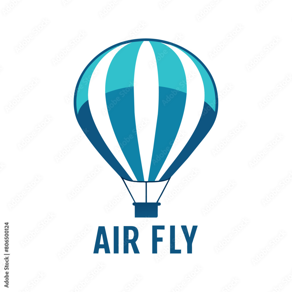 Obraz premium a minimalist modern air balloon logo (2)