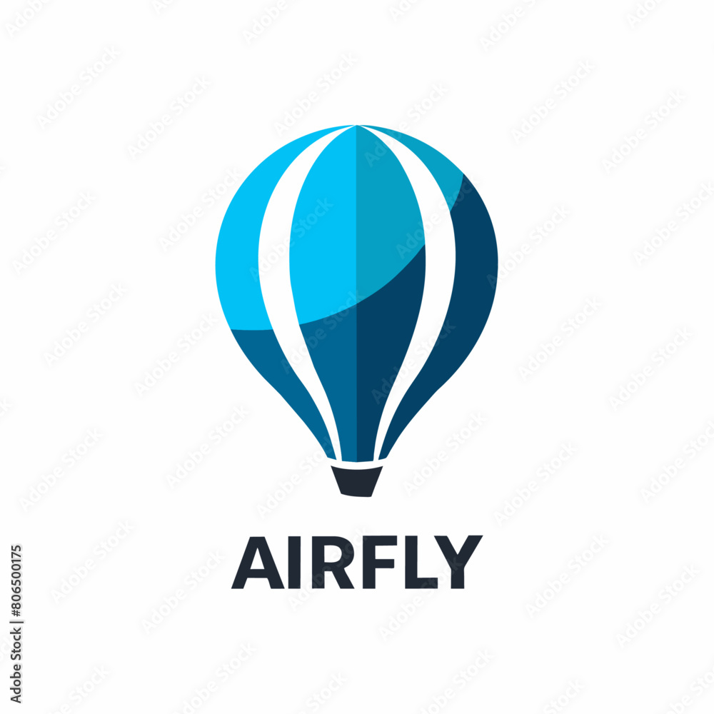 Fototapeta premium a minimalist modern air balloon logo (15)
