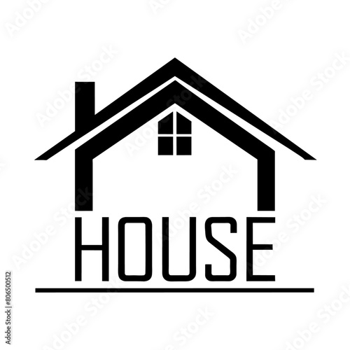 Modern House logo vector art illustration  3 