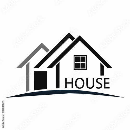 Modern House logo vector art illustration  8 