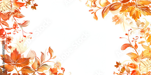 Autumn template with golden maple leaves Leaves Frame On White Background High Quality Professional Autumn Season Background with Red and Yellow Leaves Autumn composition of leaves on a white backgrou