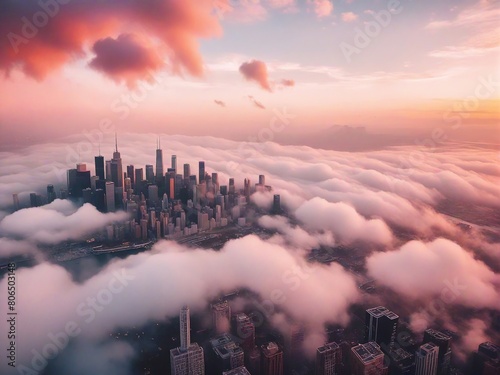 clouds over city