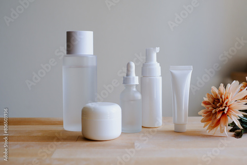 Beauty skincare cosmetic products.