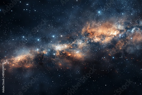 Ultra 32K HDR realistic space, detailed view of the Milky Way, starry background
