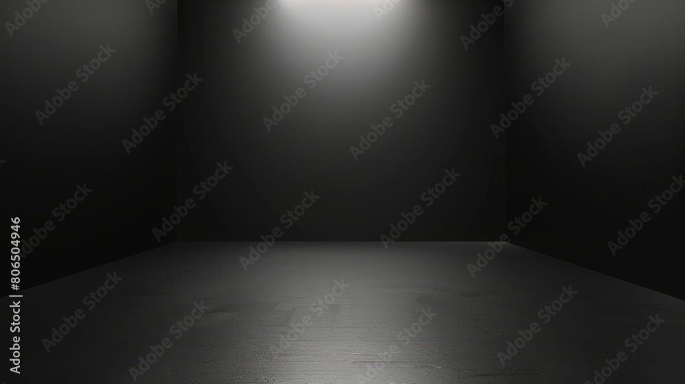 Plain Solid absolutely Black colour background empty space for background of studio room and display ad or product or website template.