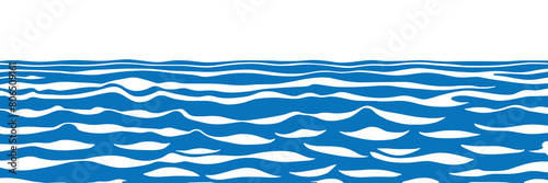 Vector drawing of sea waves, natural background