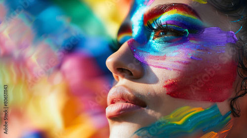 The face of LGBTQ pride activists showcasing a variety of cultural performances