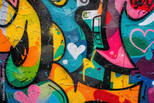 grafitti textured wall. colorful. graffiti wall. japanese writings.