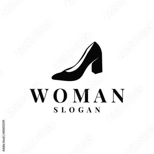 Women shoes logo illustration design business style fashion trend ladies high heels