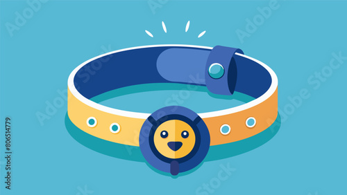 A musthave collar for environmentally conscious pet owners with an air quality sensor that helps you keep your pet safe and healthy.. Vector illustration photo