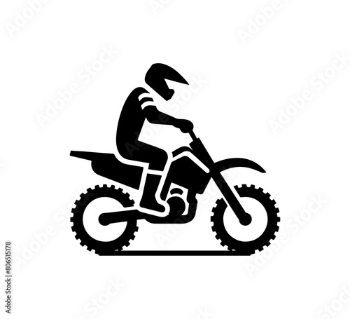 cross motorbike vector icon black and white © AriaMuhammads