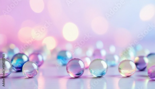 虹色のビー玉、美しい背景 photo