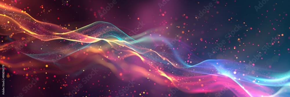 Obraz premium Abstract, digital background for tech, AI, data, audio, graphics, and more