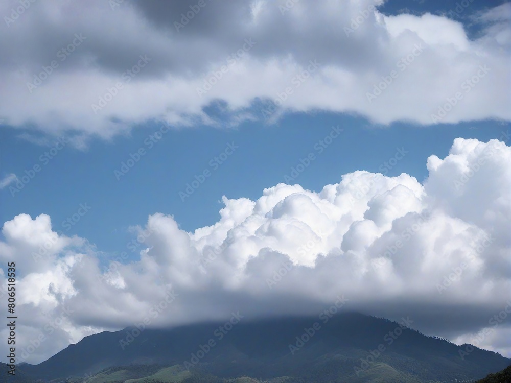 clouds in the mountains