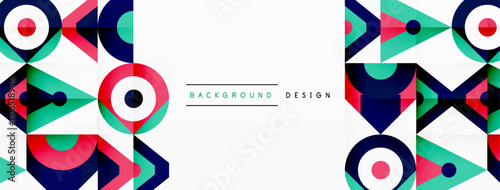 A vibrant geometric pattern featuring circles and arrows in electric blue on a white background. This eyecatching design is perfect for a logo, brand symbol, or graphic art