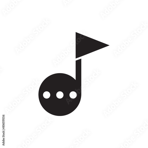 note flight logo icon design.