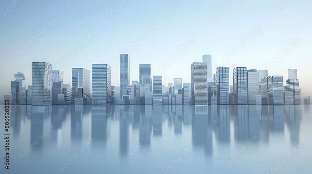 A skyscrapers in the city.
