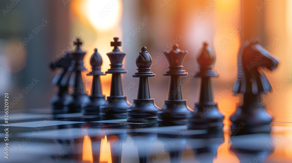 Chess Pieces on a Chess Board. Chess Pieces on a Chess Board.