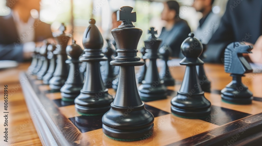 A chess pieces on a chessboard. A chess pieces on a chessboard.