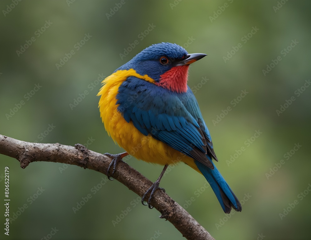 Obraz premium colorful beautiful bird in a natural background.