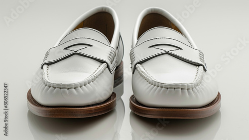 Loafers shoes white background