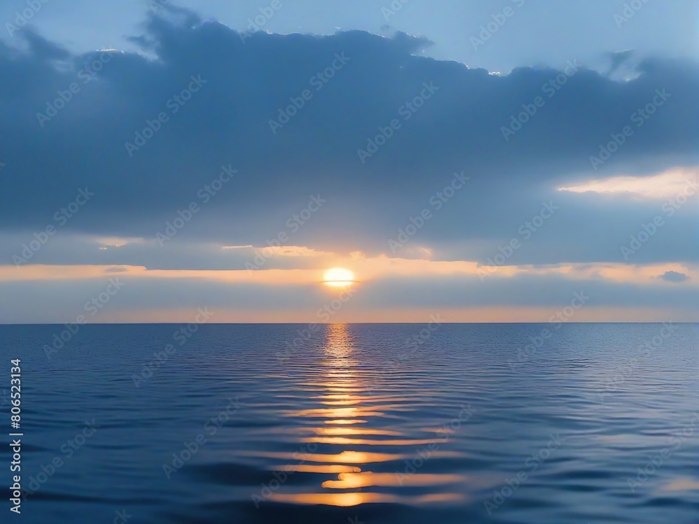 sunset in the sea