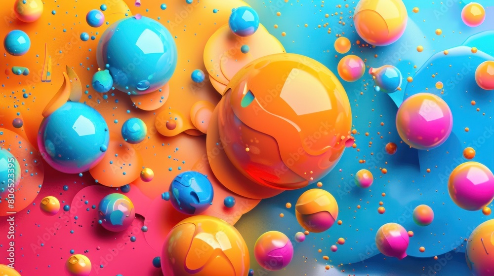 Abstract 3D background full color