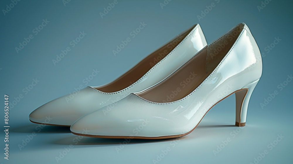 Wedges shoes white background Wedges shoes white background