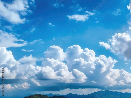 blue sky with clouds