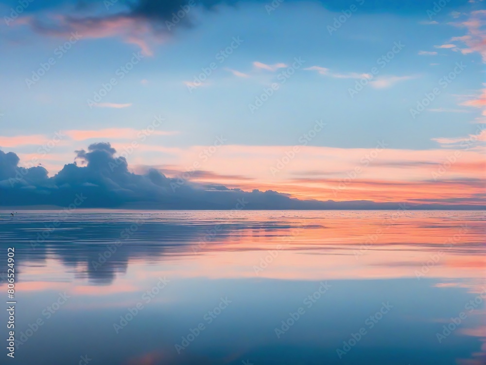 sunset over the lake