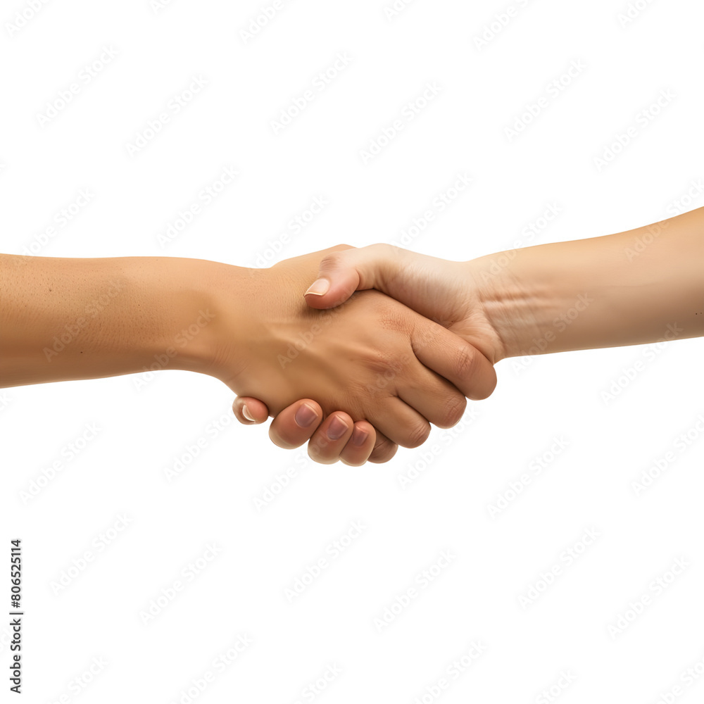 a professional handshake isolated on transparent background