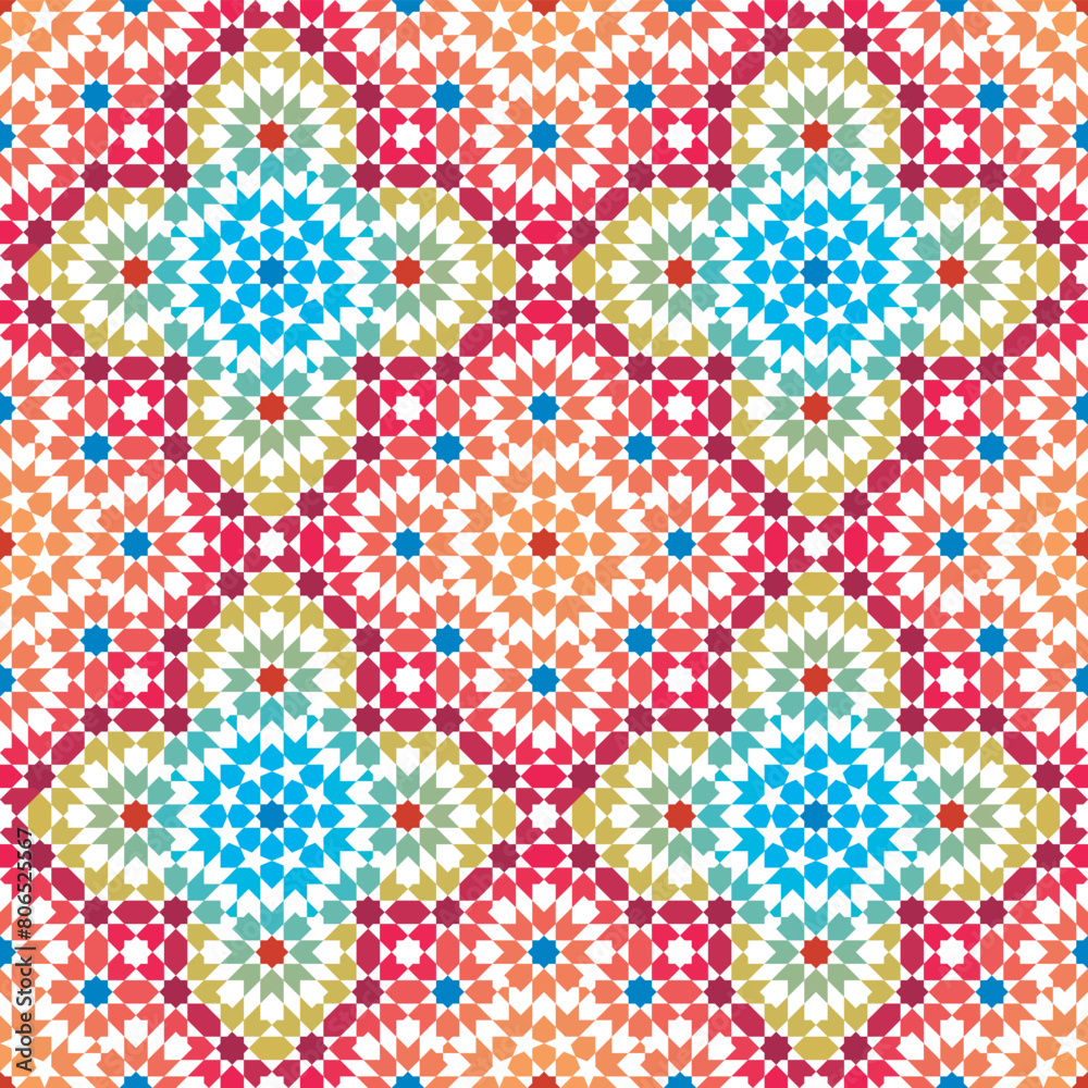 Seamless arabic geometric ornament based on traditional arabic art. Muslim mosaic. Arabian tile. Girih style. Seamless arabic geometric ornament based on traditional arabic art. Muslim mosaic. Arabian tile. Girih style.