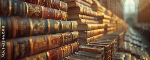 Books, Knowledge, Alexandrias Library; a beacon of insight preserved today Photography, Golden Hour, Vignette photo